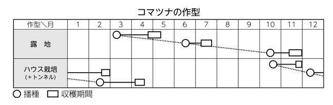 コマツナの作型